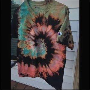 Champion bleach dye T-shirt #tiedye